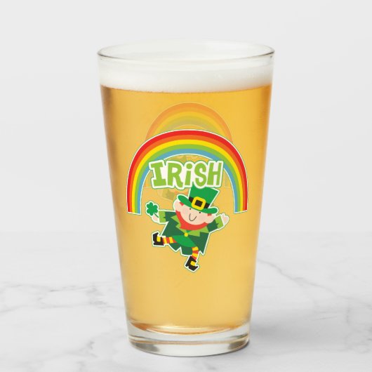 Irish Rainbow Leprechaun Glas (Vorne (Gefüllt))