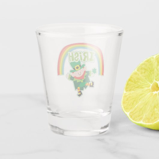 Irish Rainbow Leprechaun Schnapsglas (Rückseite)