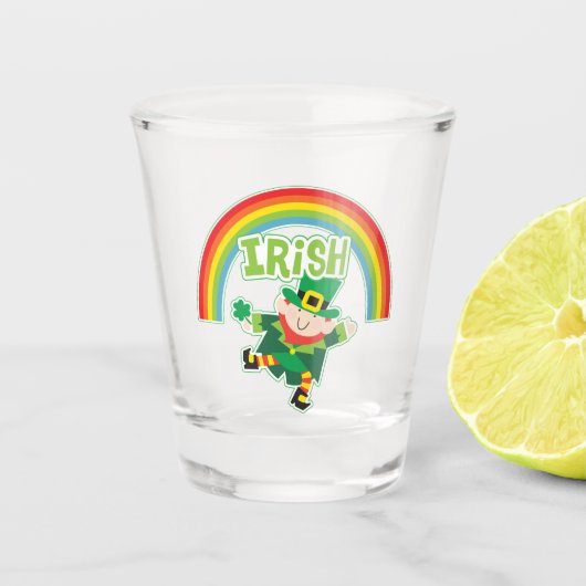 Irish Rainbow Leprechaun Schnapsglas (Vorderseite)