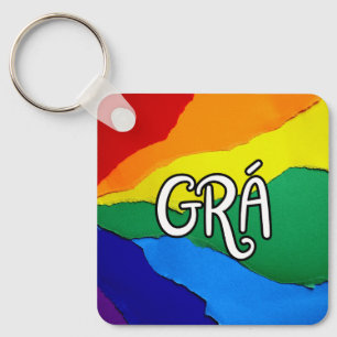 Irish Rainbow Liebe - Grá bedeutet Liebe Schlüsselanhänger