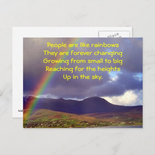 Irish Rainbow Postcard Postkarte (Vorne/Hinten)