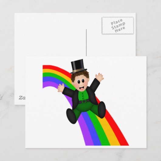 Irish Rainbow Postkarte (Vorne/Hinten)