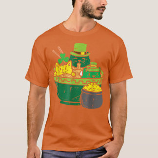 Irish Ramen Cats Niedlich Anime St Patricks Day Wo T-Shirt