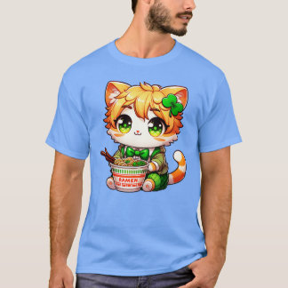 Irish Ramen Cats Niedlich St Patricks Day T-Shirt