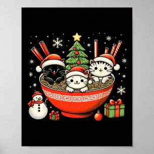 Irish Ramen Cats Niedliche Weihnachten für Frauen  Poster