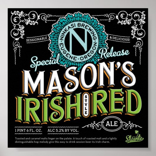 Irish Red Ale Poster (Vorne)