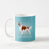 Irish Red and White Birthday Design Kaffeetasse (Links)