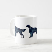 Irish Red and White Setter Black Watercolor Kaffeetasse (Vorderseite Links)