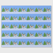 Irish Red and White Setter Decorating Tree Geschenkpapier (Flach)