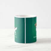 Irish Red and White Setter Frohe Weihnachtsgestalt Kaffeetasse (Mittel)