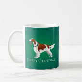 Irish Red and White Setter Frohe Weihnachtsgestalt Kaffeetasse (Links)