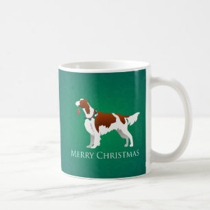 Irish Red and White Setter Frohe Weihnachtsgestalt Kaffeetasse