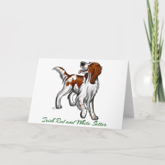 Irish Red and White Setter Karte (Vorderseite)
