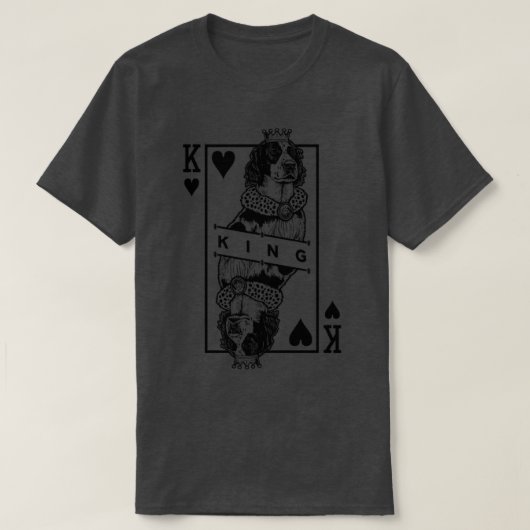 Irish Red and White Setter King of Hearts IRWS Dog T-Shirt (Design vorne)