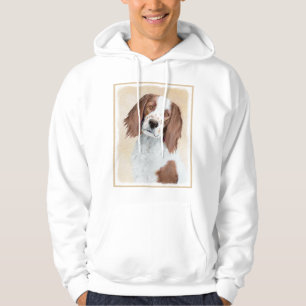 Irish Red and White Setter Malerei - Original Kuns Hoodie