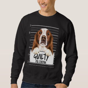 Irish-Red-and-White-Setter-Mugshot-schuldig-Hund Sweatshirt