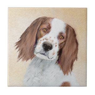Irish Red and White Setter Painting - Original Art Fliese