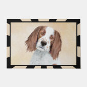 Irish Red and White Setter Painting - Original Art Fußmatte (Vorderseite)