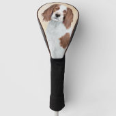 Irish Red and White Setter Painting - Original Art Golf Headcover (Vorderseite)