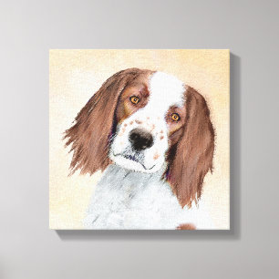 Irish Red and White Setter Painting - Original Art Leinwanddruck