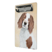 Irish Red and White Setter Painting - Original Art Mini Klemmbrett (Gewinkelt2)