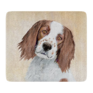 Irish Red and White Setter Painting - Original Art Schneidebrett