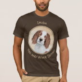 Irish Red and White Setter Painting - Original Art T-Shirt (Vorderseite)