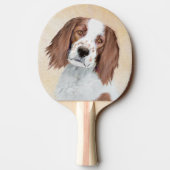 Irish Red and White Setter Painting - Original Art Tischtennis Schläger (Rückseite)