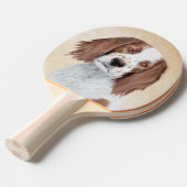 Irish Red and White Setter Painting - Original Art Tischtennis Schläger (Vorderseite)