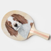 Irish Red and White Setter Painting - Original Art Tischtennis Schläger (Seitenansicht)