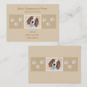 Irish Red and White Setter Painting - Original Art Visitenkarte (Vorne/Hinten)