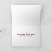 Irish Red and White Setter Puppy Holiday Card Karte (Innenseite)