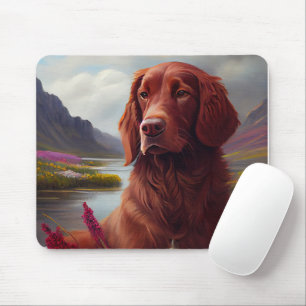 Irish Red auf einem Paddel: Ein landschaftliches A Mousepad