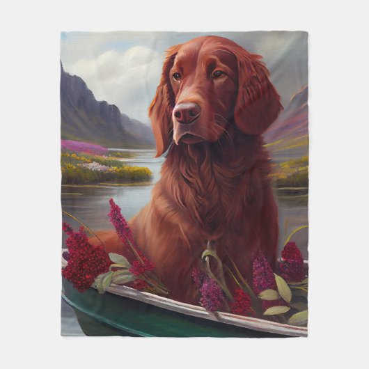 Irish Red on a Paddle: Ein Landschaftliches Abente Fleecedecke (Vorderseite)