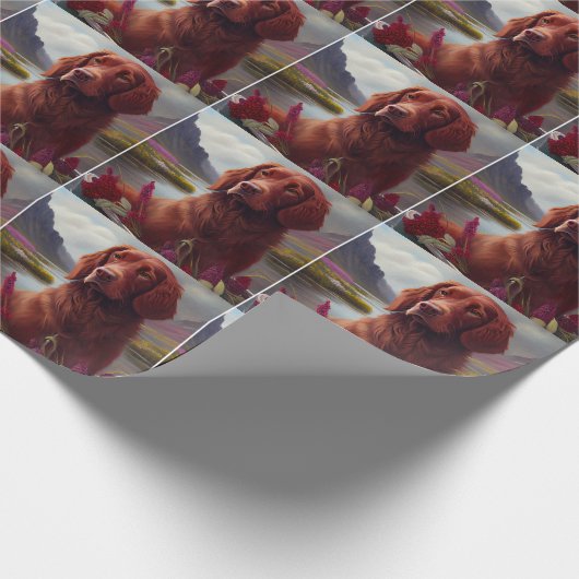 Irish Red on a Paddle: Ein Landschaftliches Abente Geschenkpapier (Ecke)