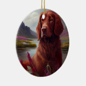 Irish Red on a Paddle: Ein Landschaftliches Abente Keramik Ornament (Rechts)