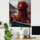 Irish Red on a Paddle: Ein Landschaftliches Abente Poster (Heimbüro)