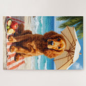 Irish Red Setter Beach Scene Puzzle (Horizontal)