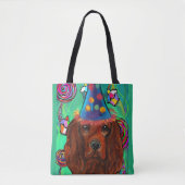 Irish Red Setter Birthday Tasche (Vorderseite)