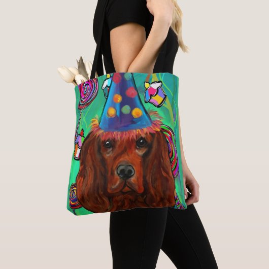 Irish Red Setter Birthday Tasche (Von Nahem)