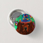 Irish Red Setter Button (Vorne & Hinten)