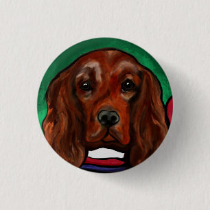 Irish Red Setter Button