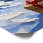 Irish Red Setter Christmas Boat Holiday Poster (Ecke)