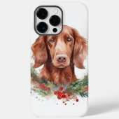 Irish Red Setter Christmas Wreath Festivals Case-Mate iPhone Hülle (Rückseite)