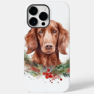 Irish Red Setter Christmas Wreath Festivals Case-Mate iPhone 14 Pro Max Hülle
