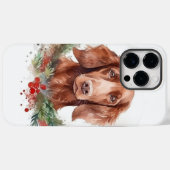 Irish Red Setter Christmas Wreath Festivals Case-Mate iPhone Hülle (Rückseite (Horizontal))