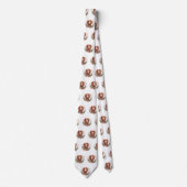 Irish Red Setter Christmas Wreath Festivals Krawatte (Vorderseite)