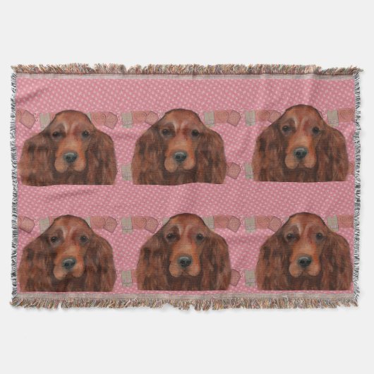 Irish Red Setter Decke (Vorderseite)