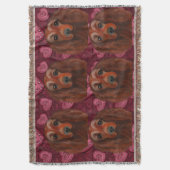 Irish Red Setter Decke (Vorderseite Vertikal)