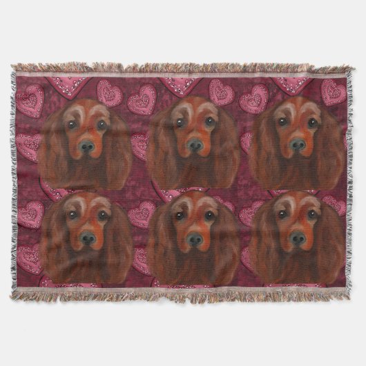 Irish Red Setter Decke (Vorderseite)